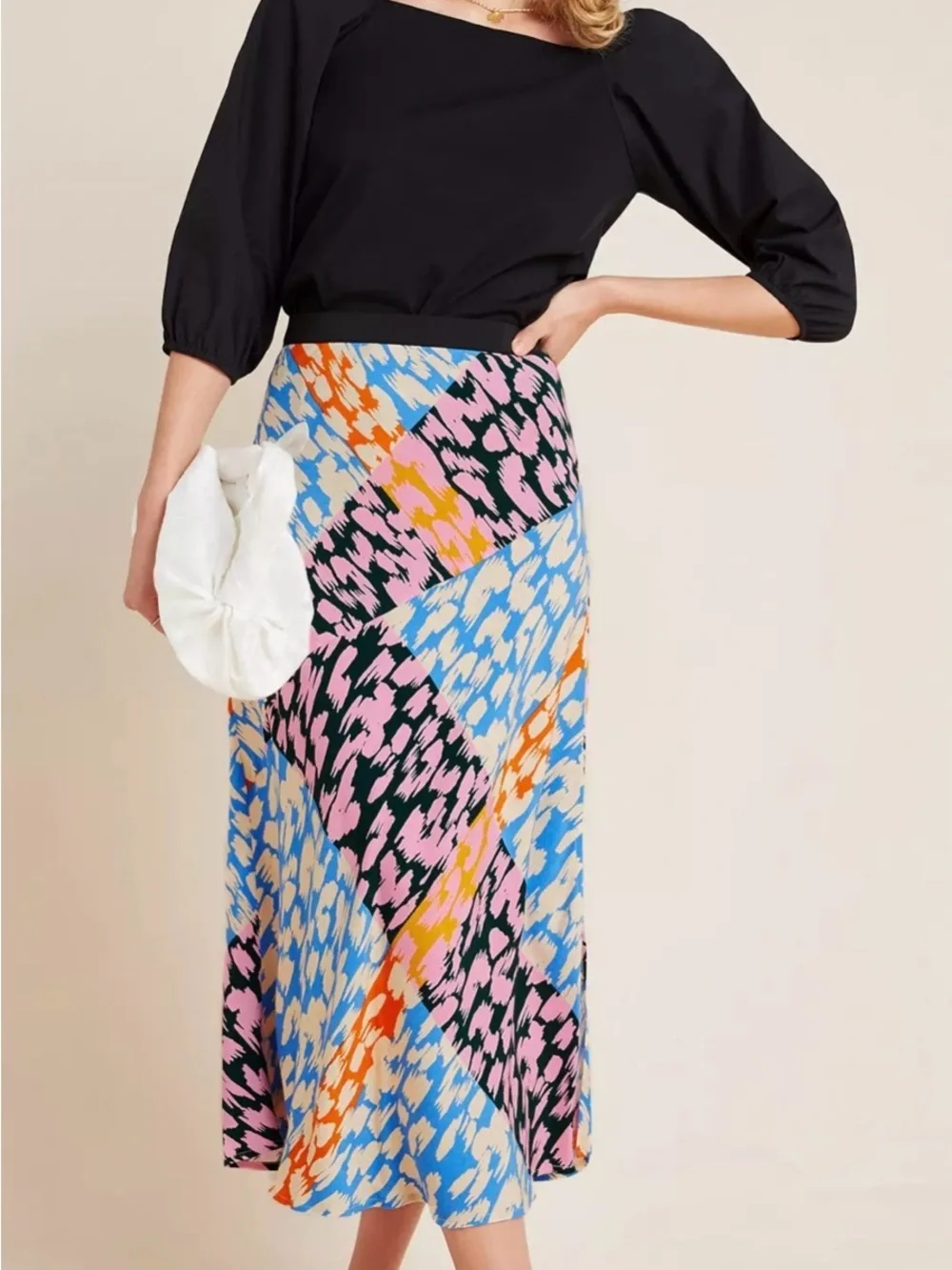 Corey Lynn Calter- Colorful Printed Midi Skirt-sz Medium!! Beautiful shape! - Picture 2 of 9